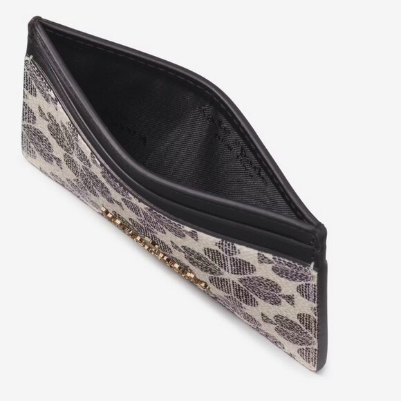 Kate Spade Signature Spade Flower Small Slim Card Holder Black Multi - Picture 3 of 4